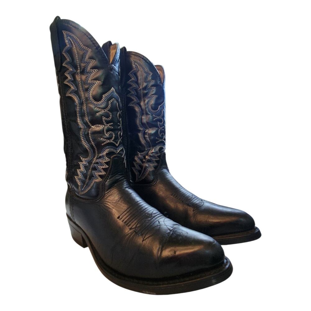 Double H Men's Steel Toe Cowboy Boots, Size 9 D L 2307 (Like New)